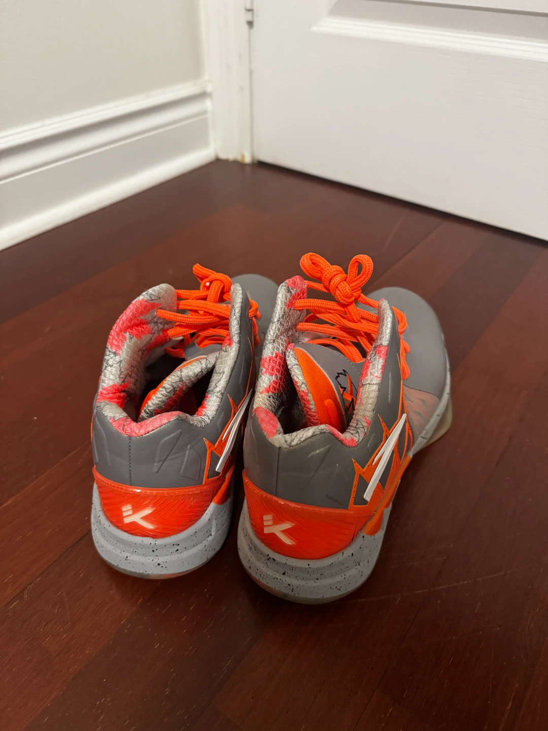Anta Basketball Shoes Grey and Orange - photo 3