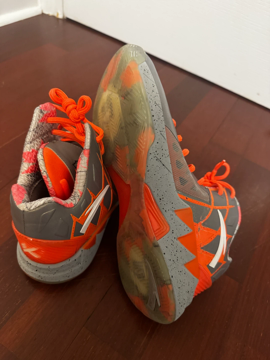 Anta Basketball Shoes Grey and Orange - photo 5