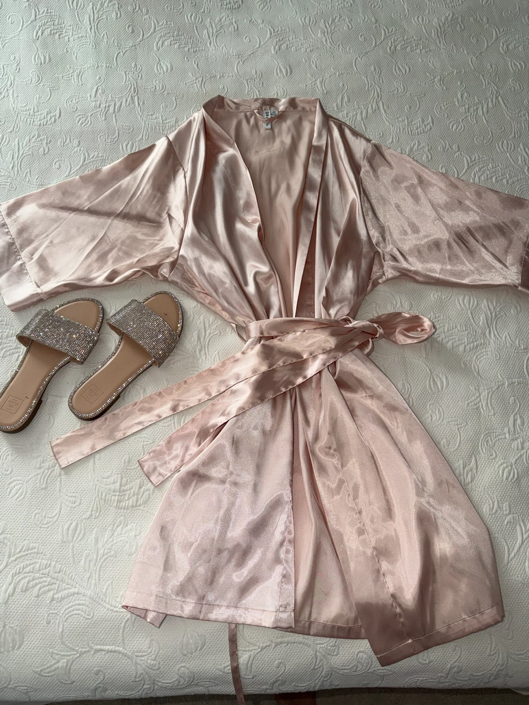 DB Studio Robe and Rhinestone Sandals Set
