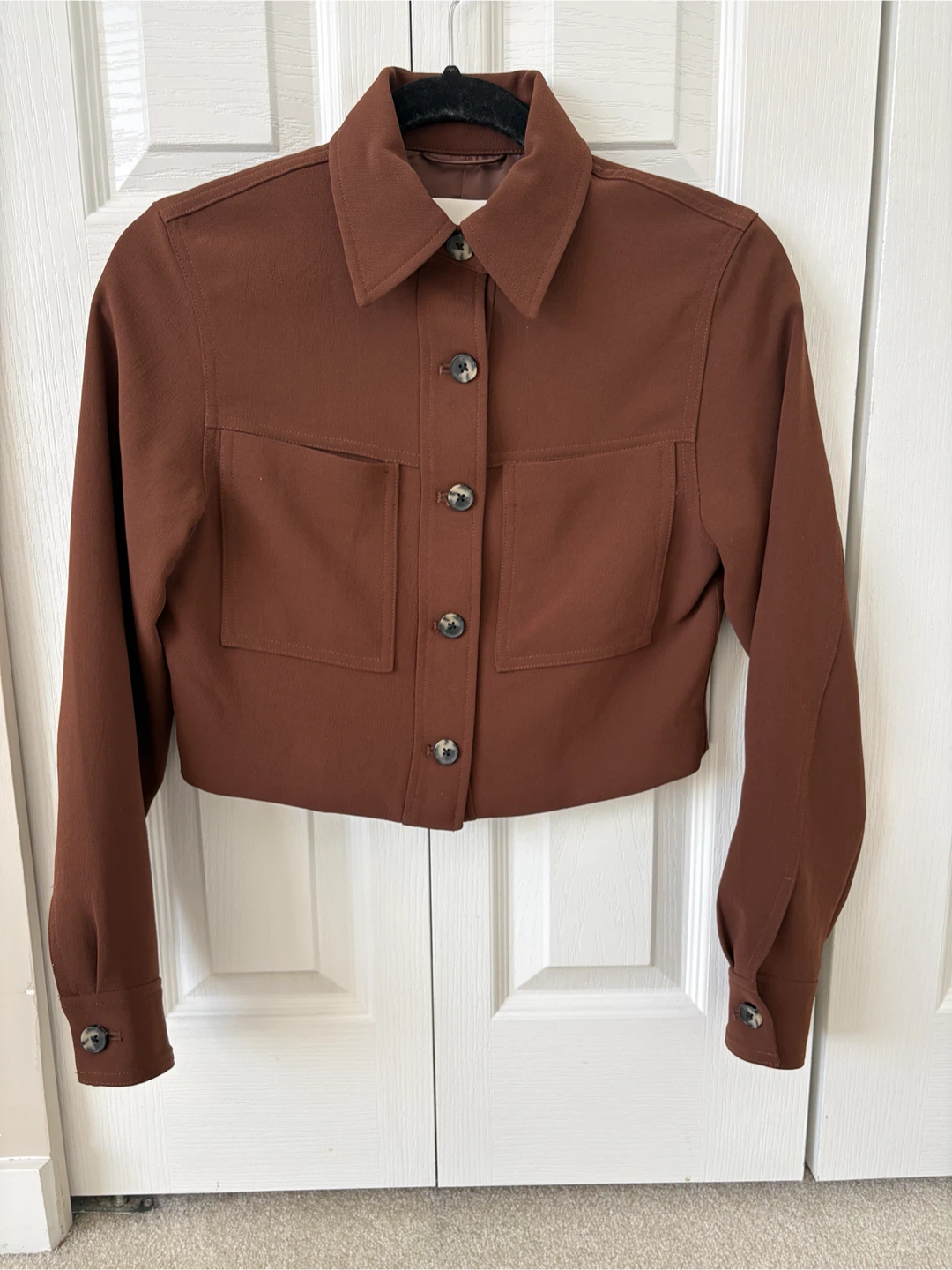 Wilfred Brown Cropped Jacket from Aritzia