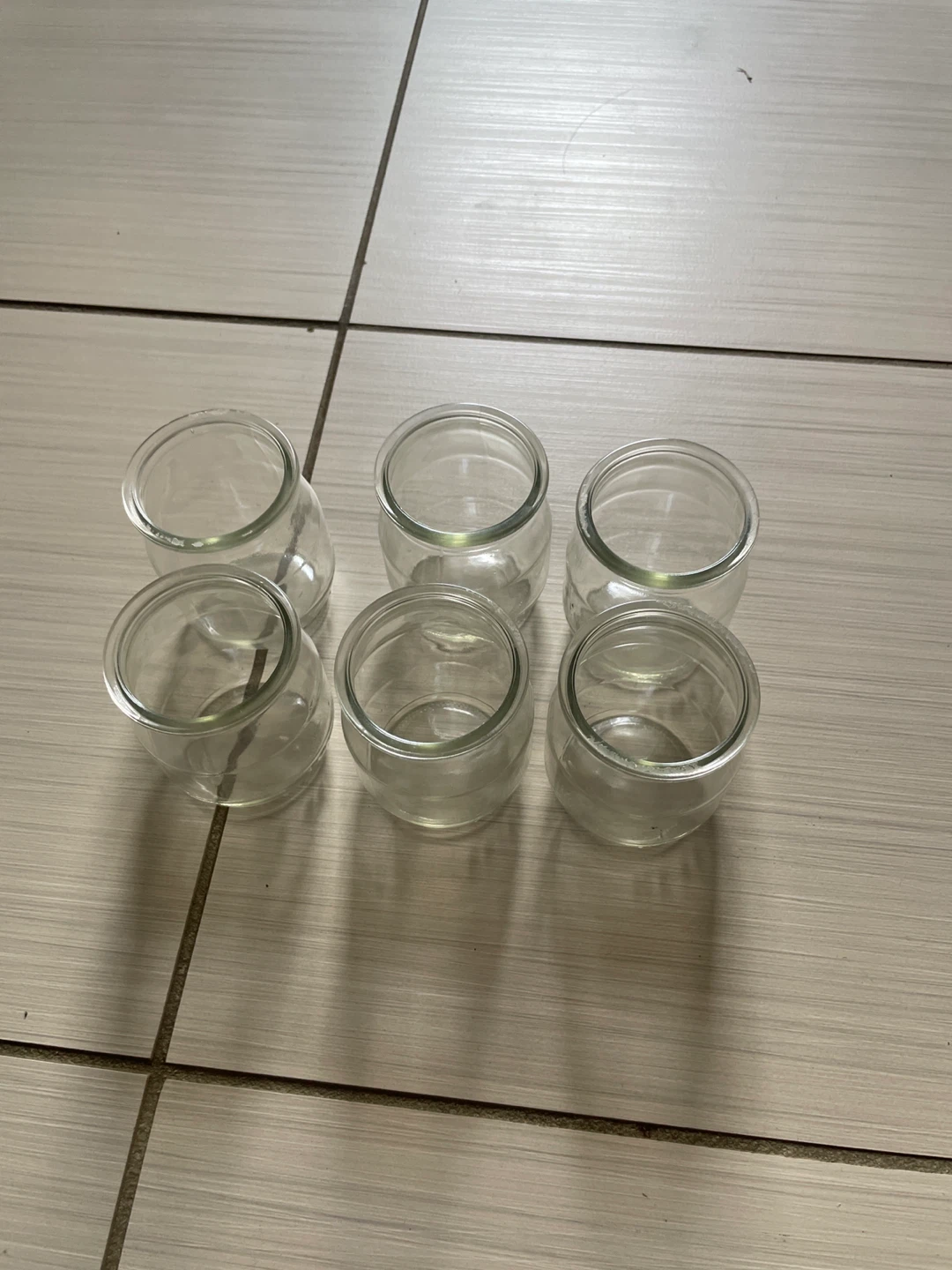 🏈Set of 6 Small Glass Yogurt Jars
