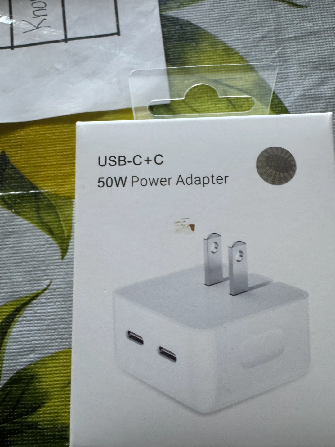 USB-C+C 50W Power Adapter