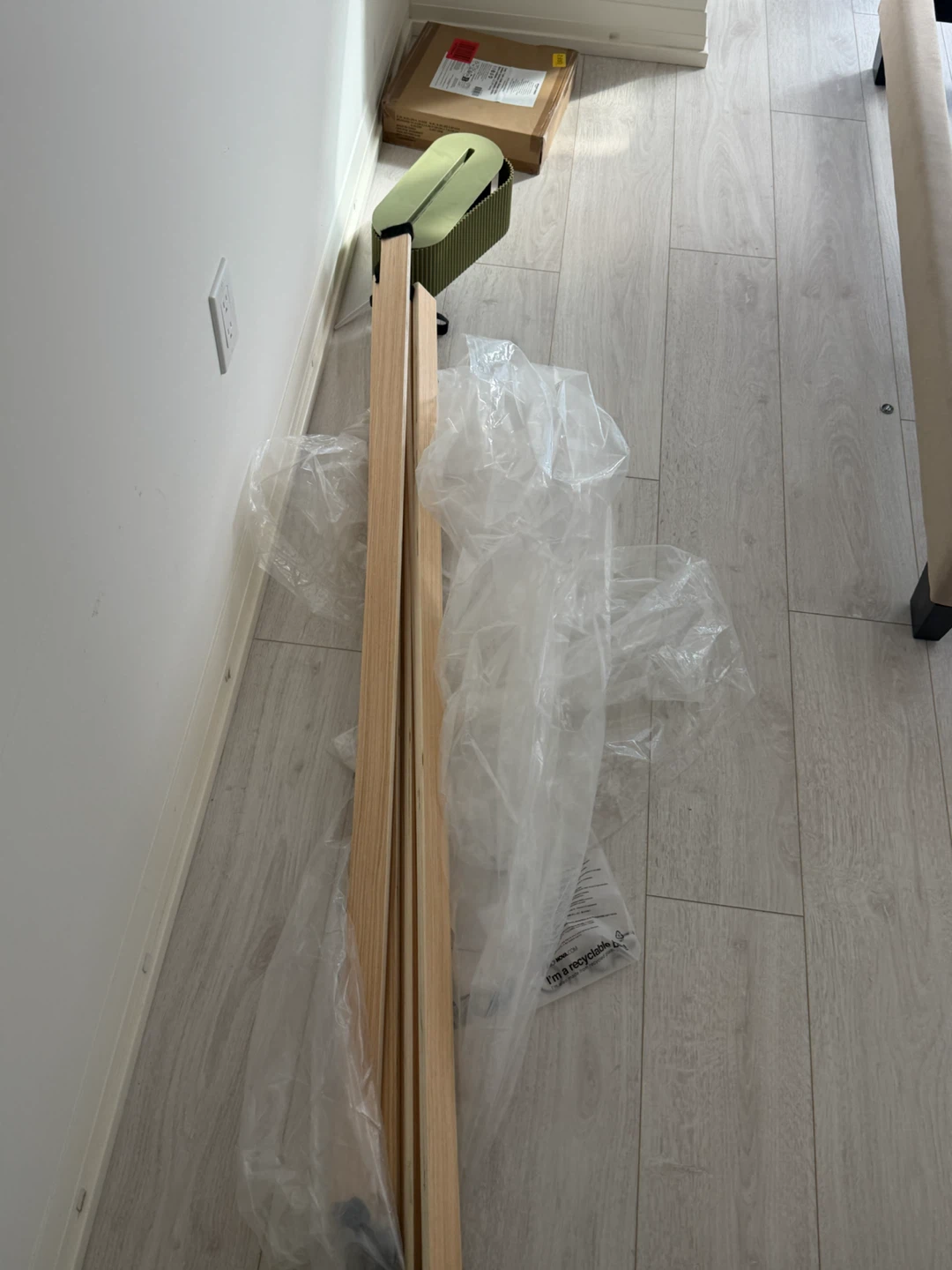 Upholstered Beige Bed Frame - photo 2
