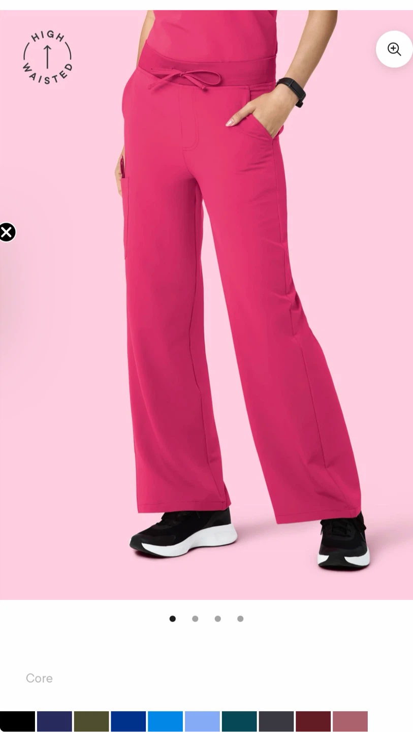 Mandala Scrubs Set in Shocking Pink - photo 3