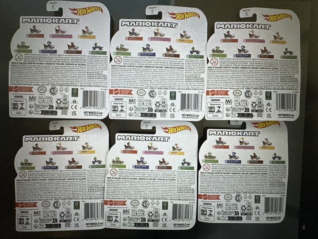 Set of 6 Hot Wheels Mario Kart Die-Cast Vehicles - photo 2