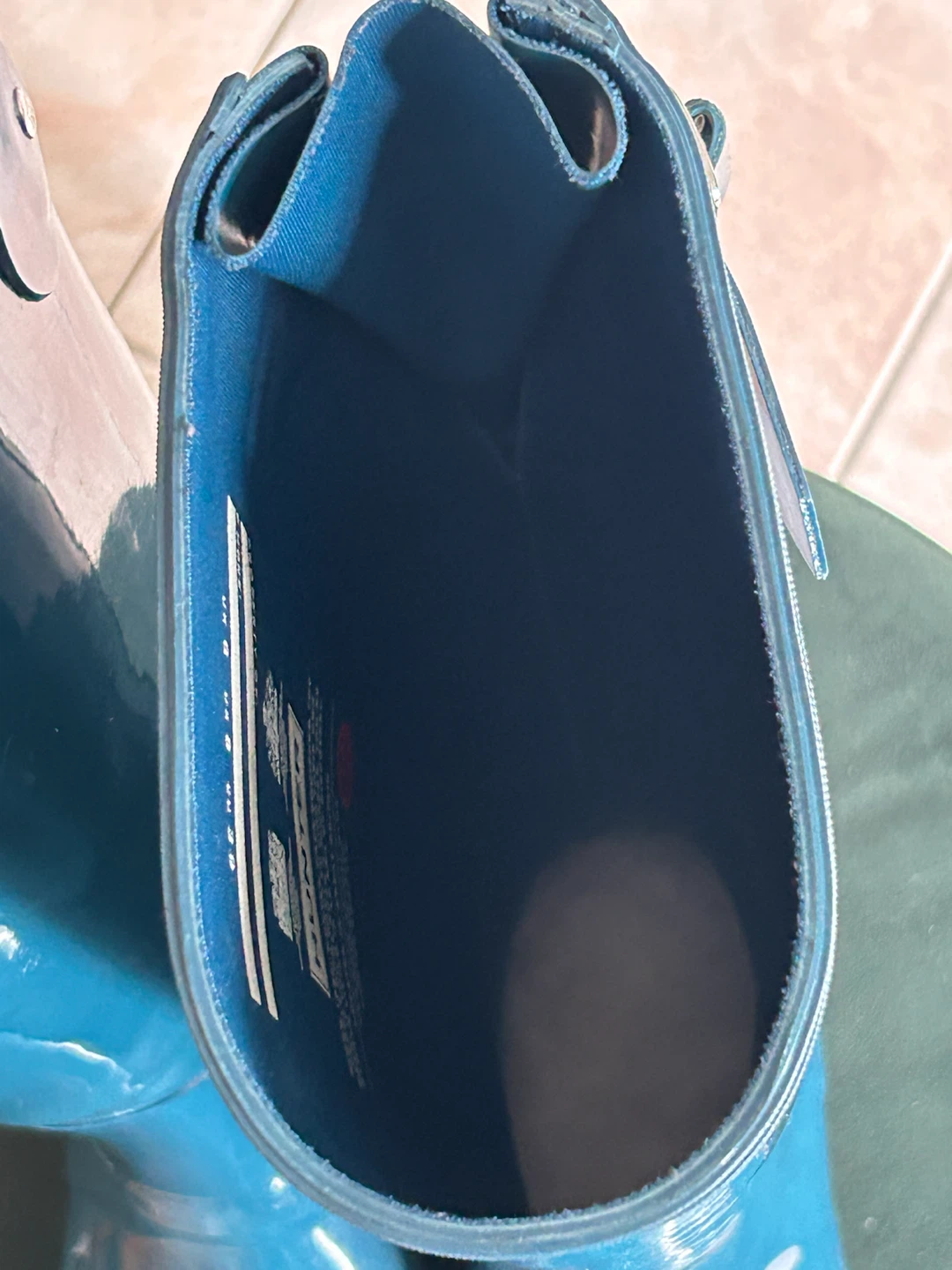 Hunter Gloss Tall Rain Boots Blue Size 8 - photo 4