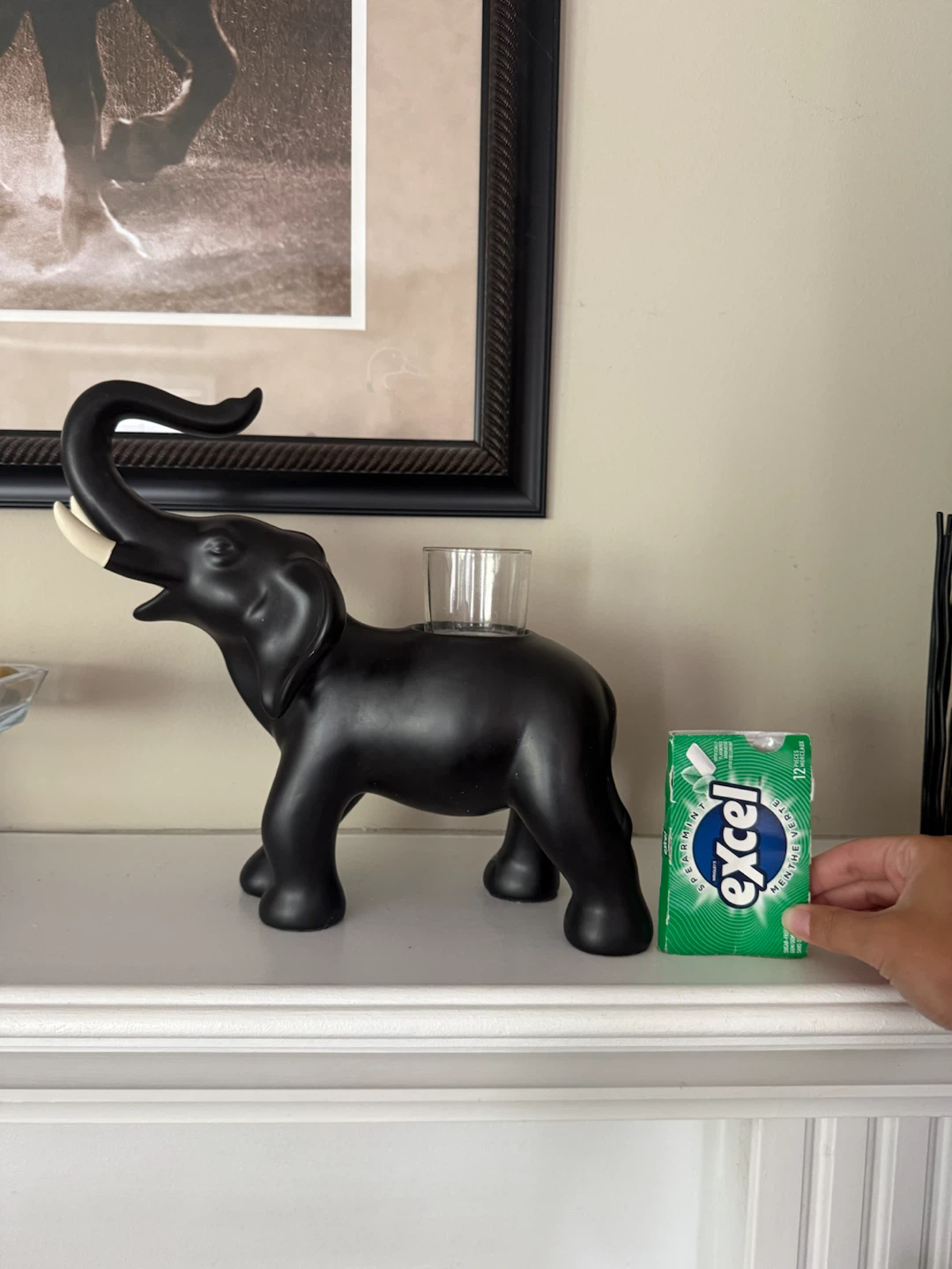 🏈 Partylite Black African Elephant Candle Holder - photo 3