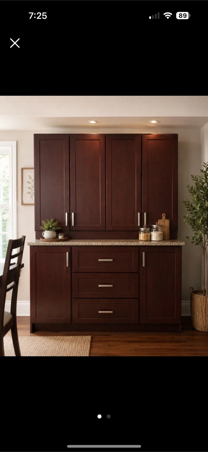 Dark Wood Kitchen Hutch Cabinet 🏈