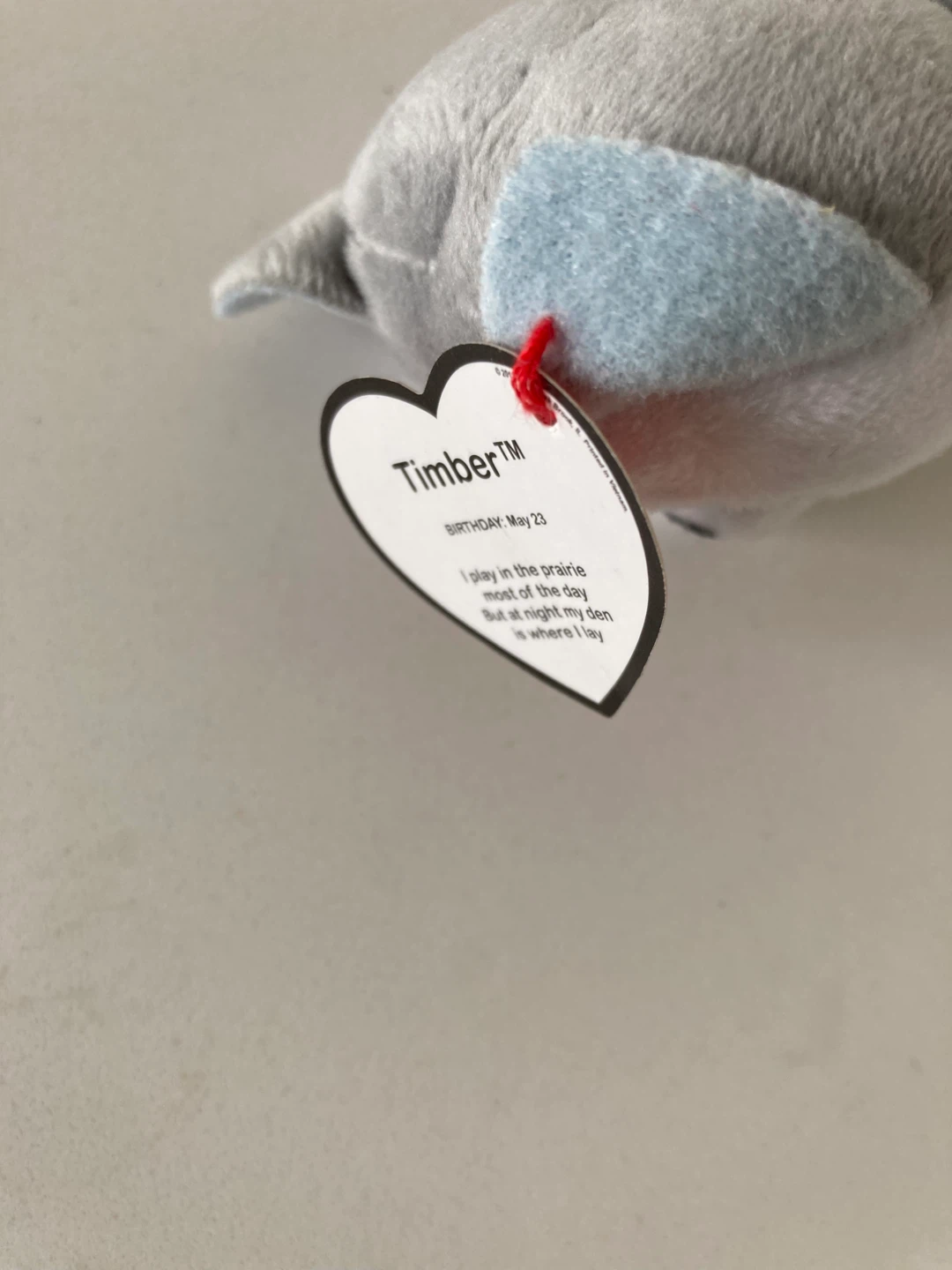 🏈Ty Beanie Boos Timber Grey Wolf Plush Toy - photo 2