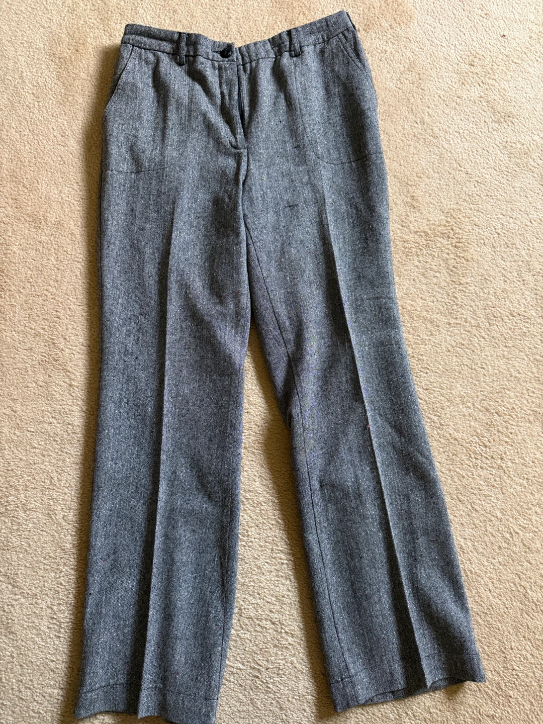 Picadilly Fashions Grey Tweed Trousers - Size 10 🏈