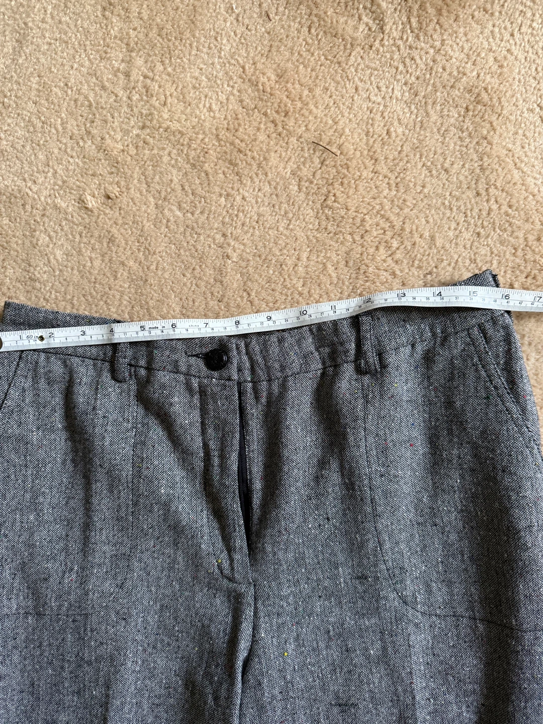 Picadilly Fashions Grey Tweed Trousers - Size 10 🏈 - photo 3