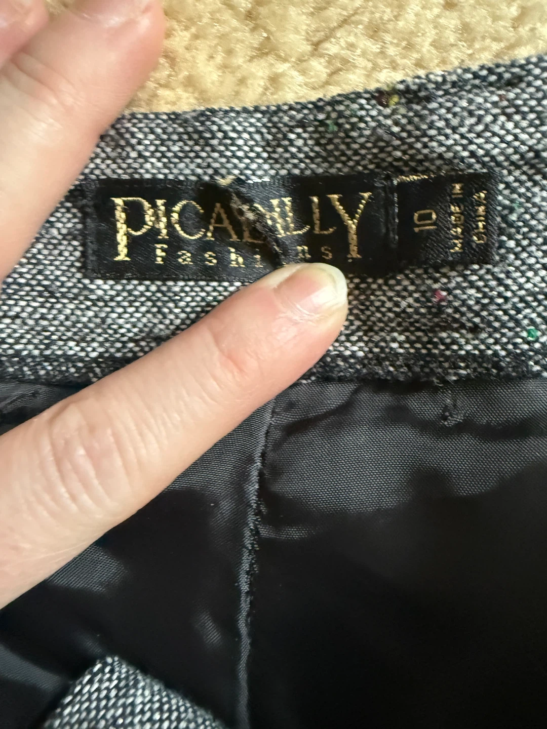 Picadilly Fashions Grey Tweed Trousers - Size 10 🏈 - photo 4