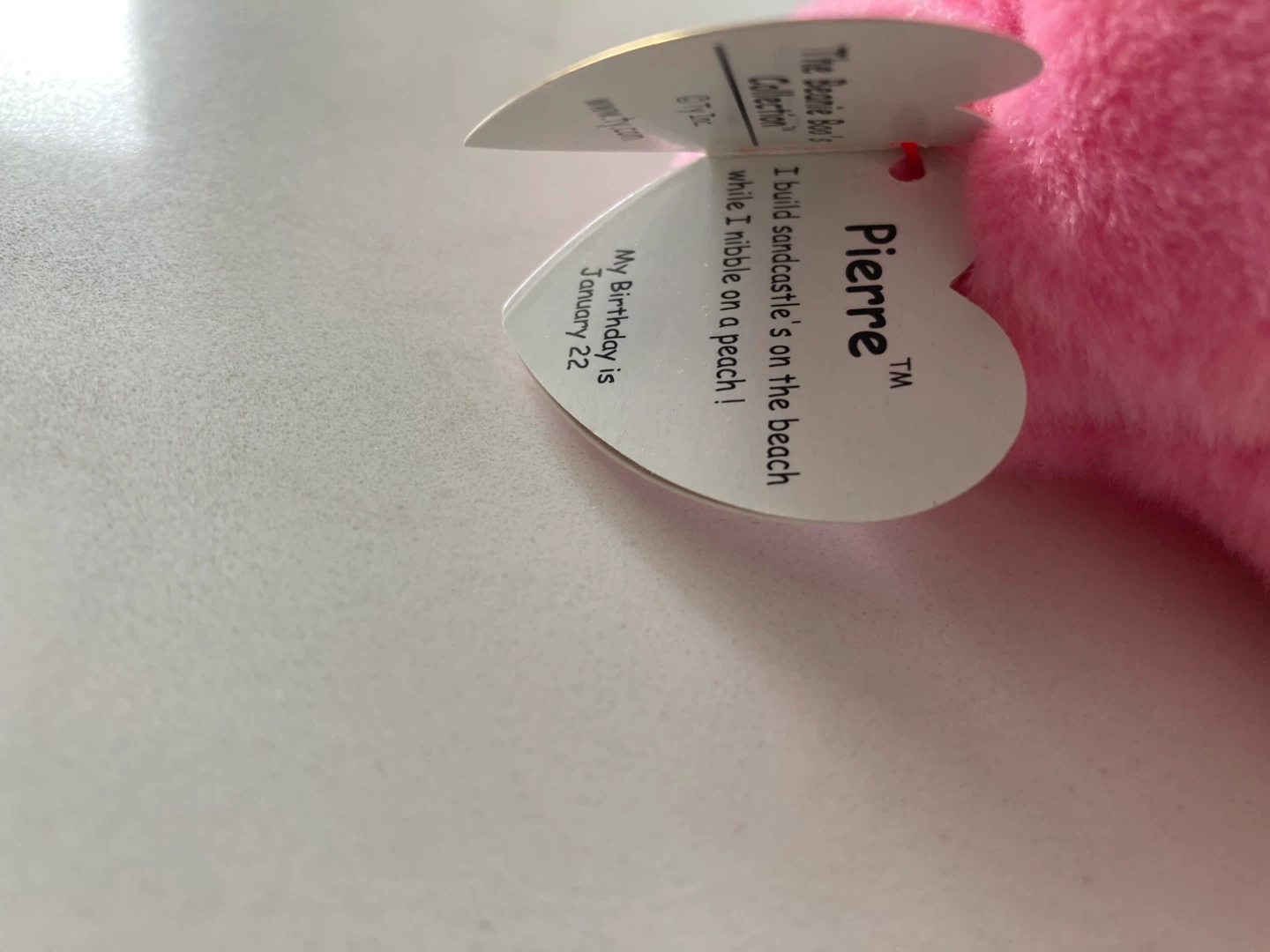 🏈Ty Beanie Boos Pierre the Pink Seal Plush - photo 2