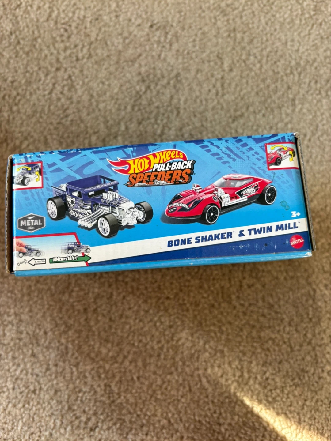 Hot Wheels Pull-Back Speeders Bone Shaker & Twin Mill - photo 2