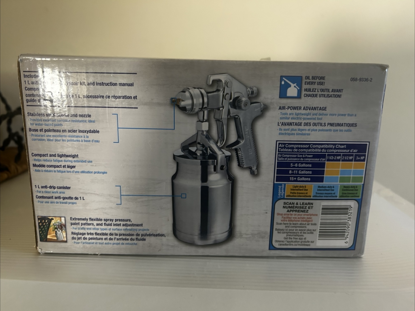 Mastercraft Suction-Feed Spray Gun 1L