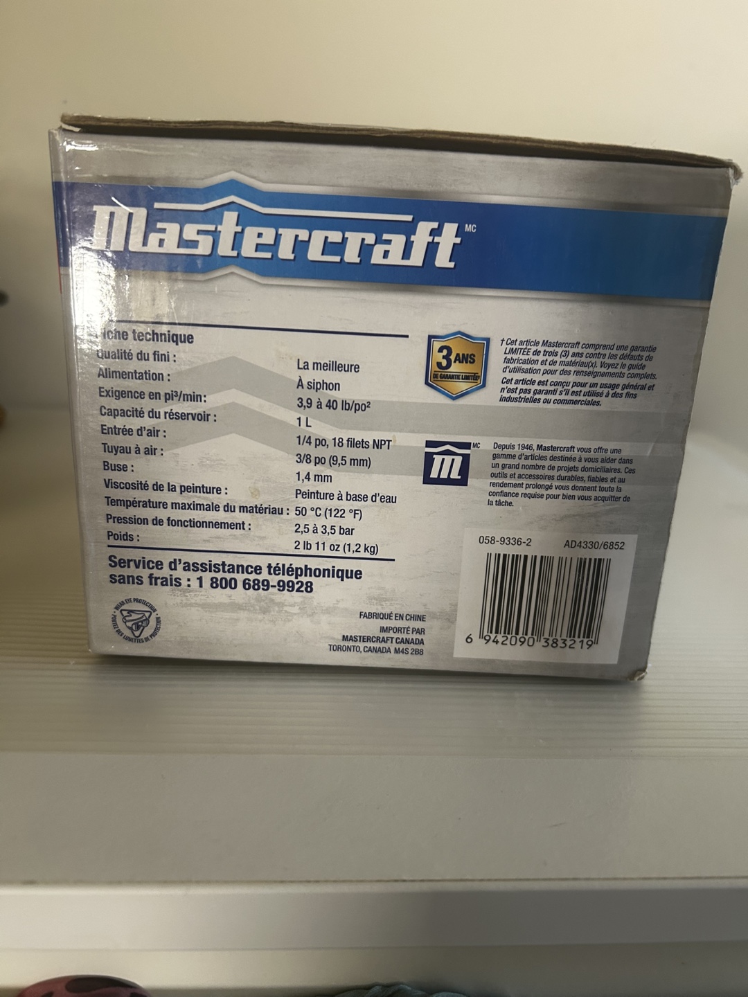 Mastercraft Suction-Feed Spray Gun 1L - photo 2
