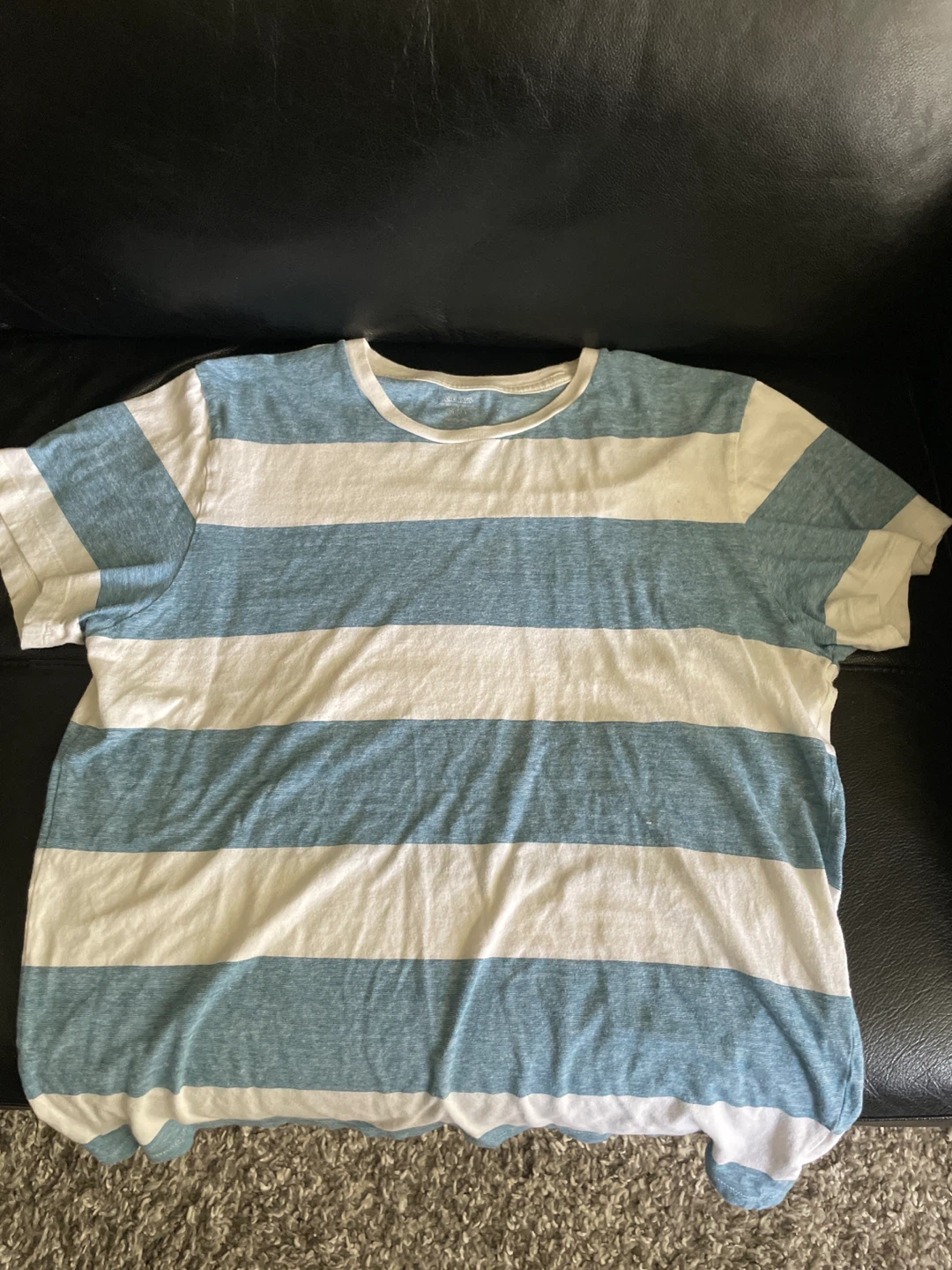 Old Navy Blue and White Striped T-Shirt