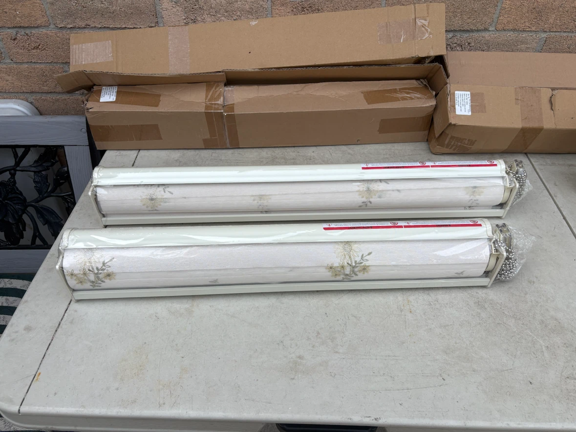Two Floral Roller Blinds