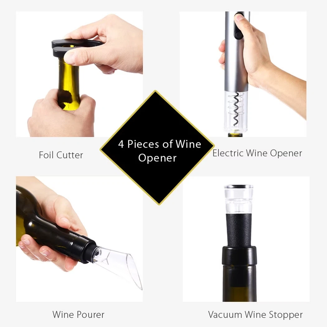 Electric Wine Opener Set + Vacuum Stopper Bulk Buy 200+ - photo 5