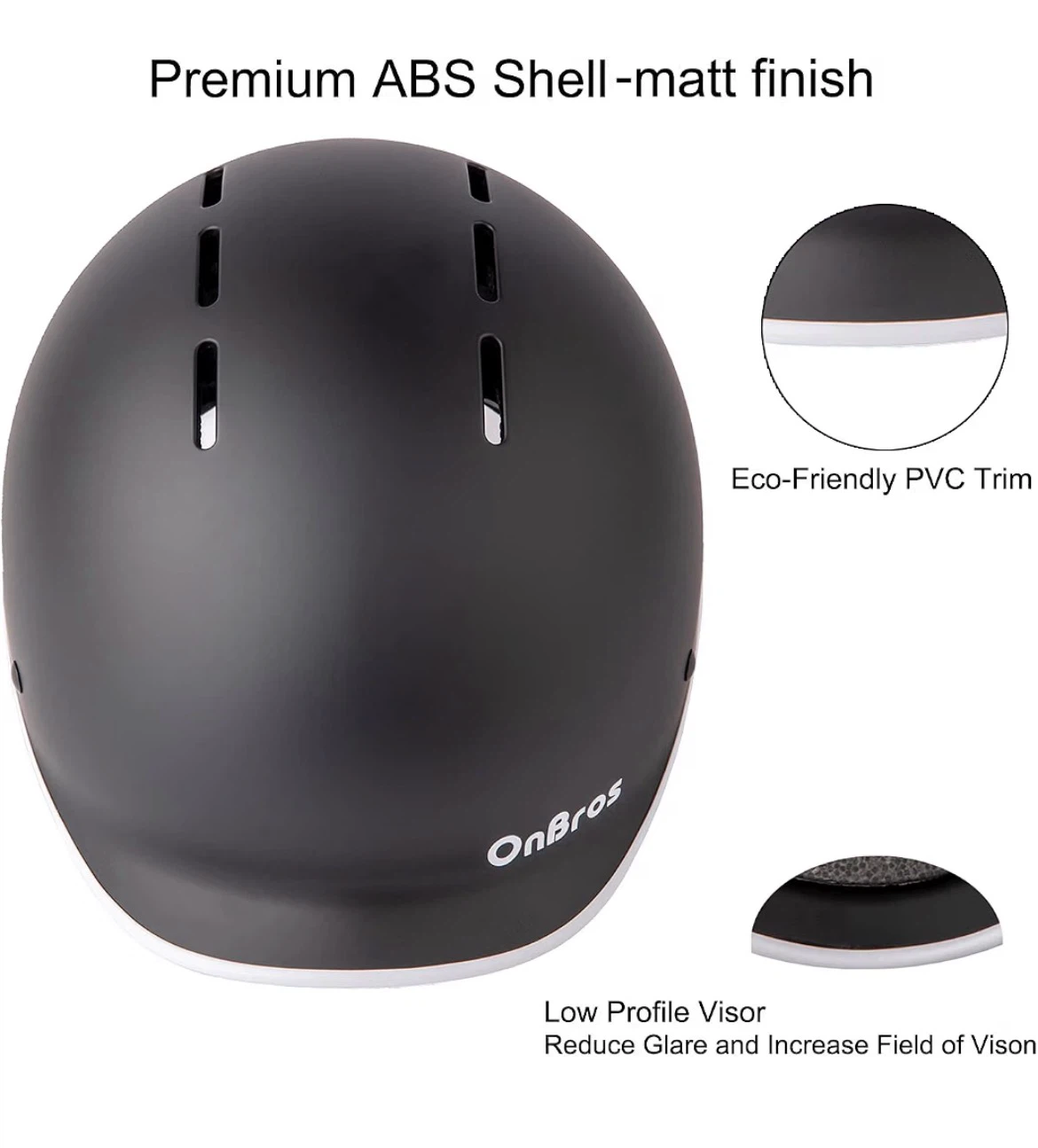 OnBros Adult Bicycle Helmet - Black - photo 2