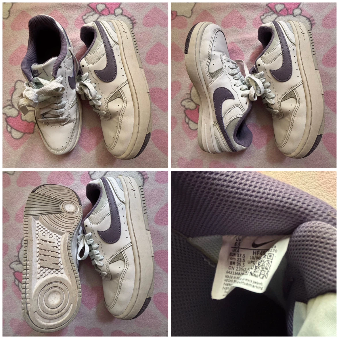 Nike - White & Purple Sneakers - *Size Women 6.5 US*