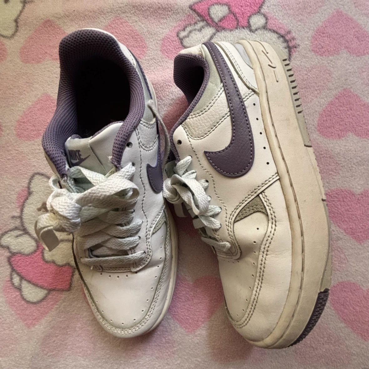Nike - White & Purple Sneakers - *Size Women 6.5 US* - photo 2