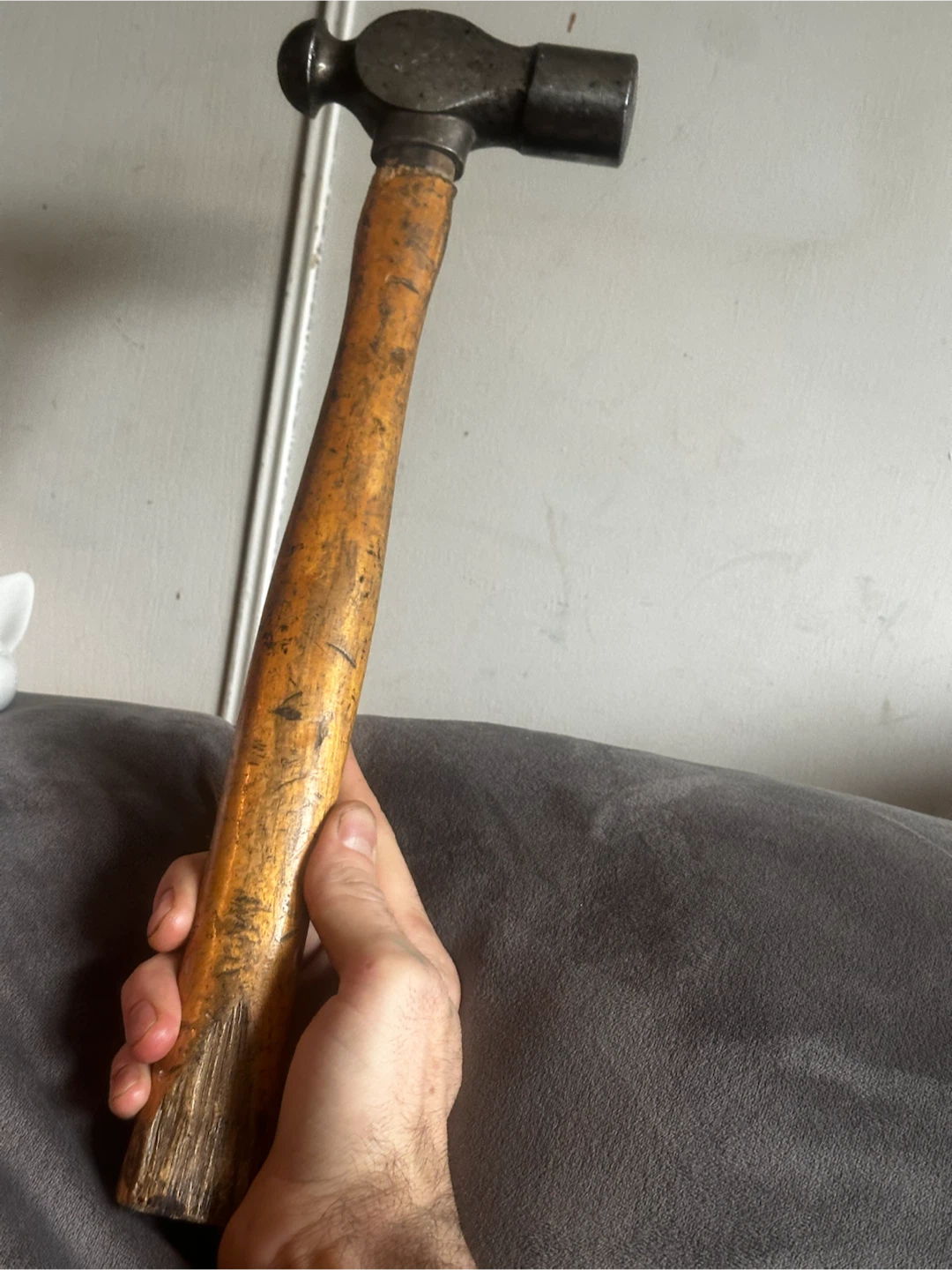 Vintage Ball-Peen Hammer with Wood Handle - photo 2