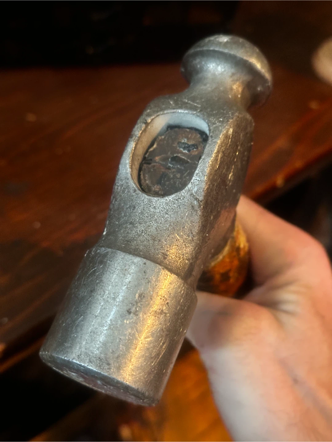 Vintage Ball-Peen Hammer with Wood Handle - photo 4