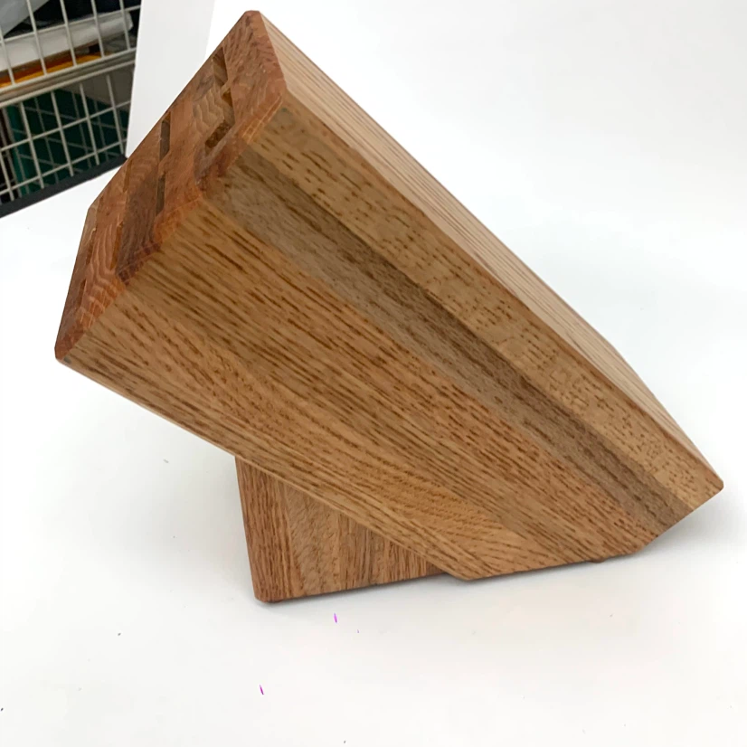 Wooden Knife Block Kitchen Counter Knife Storage Holder - photo 4