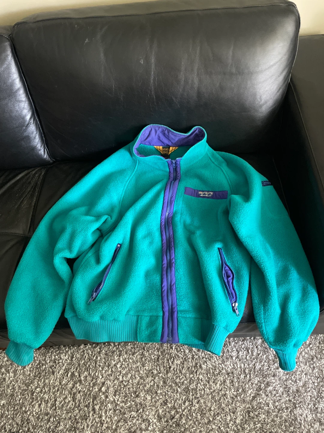 🏈Eddie Bauer Teal Fleece Jacket