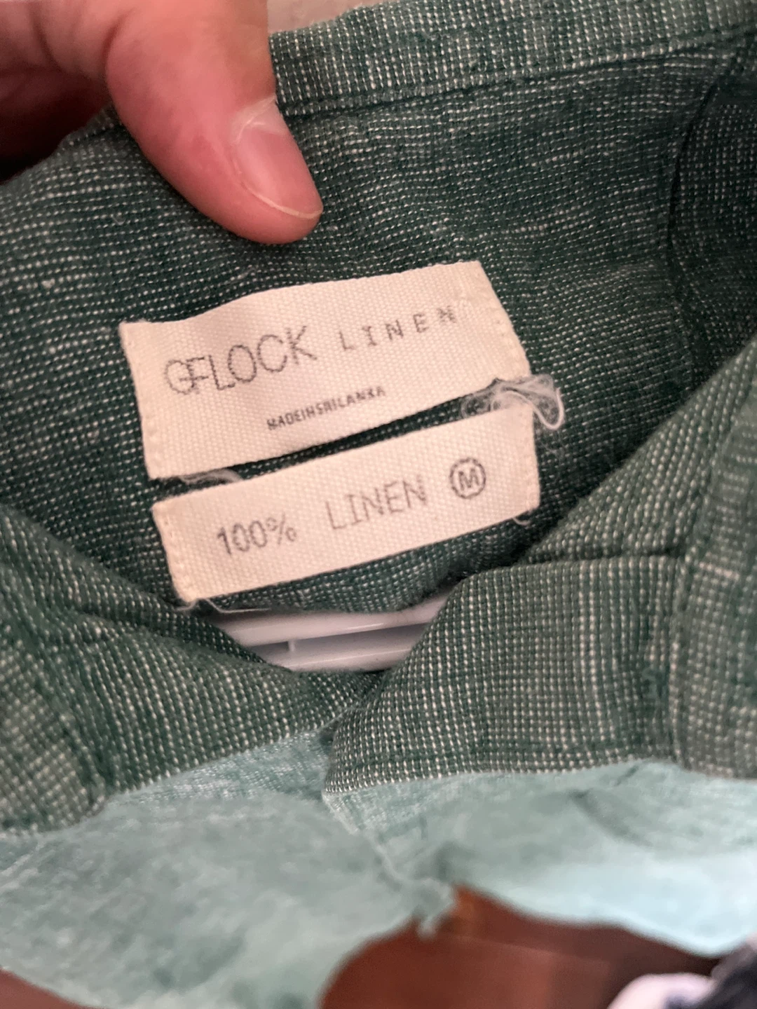 GFLOCK Men's Green Linen Shirt - photo 2
