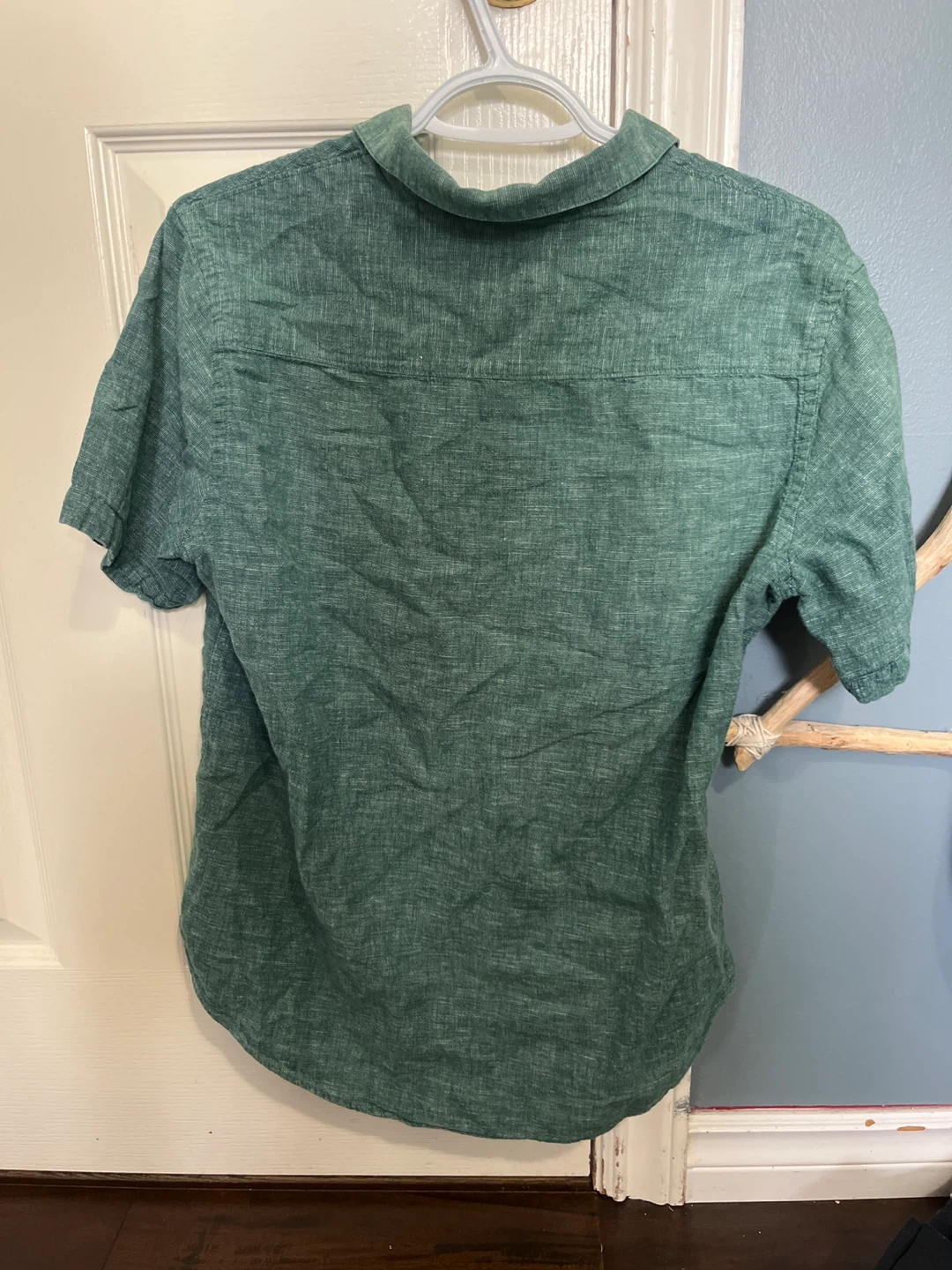GFLOCK Men's Green Linen Shirt - photo 3