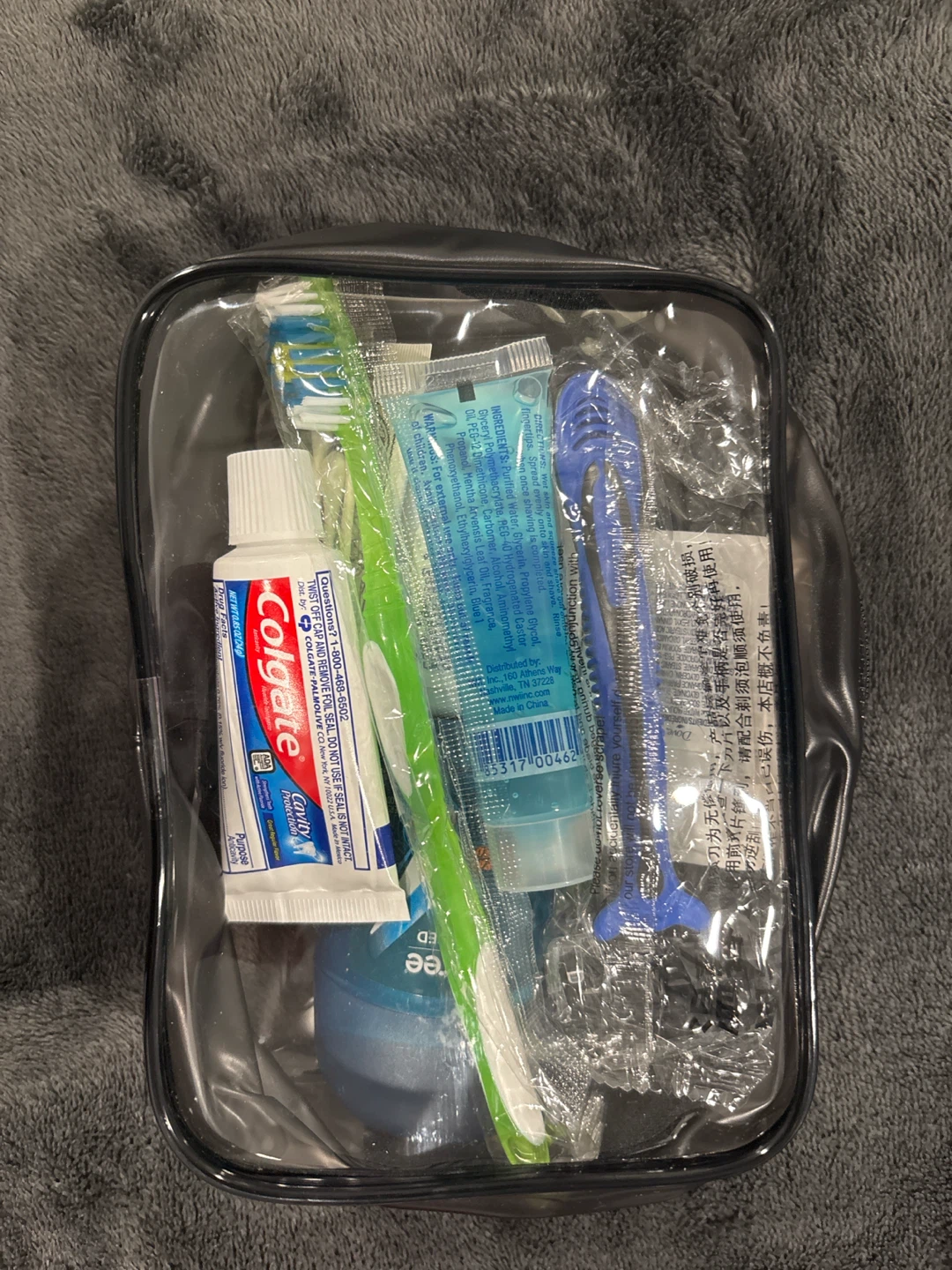 Travel Toiletry Kit with Colgate Toothpaste🏈