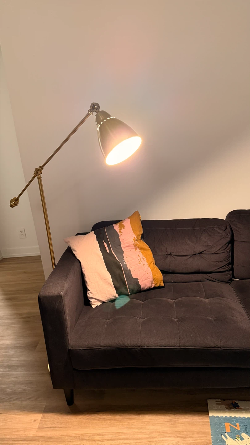 IKEA BAROMETER Floor/Reading Lamp, Brass-Colour - photo 2
