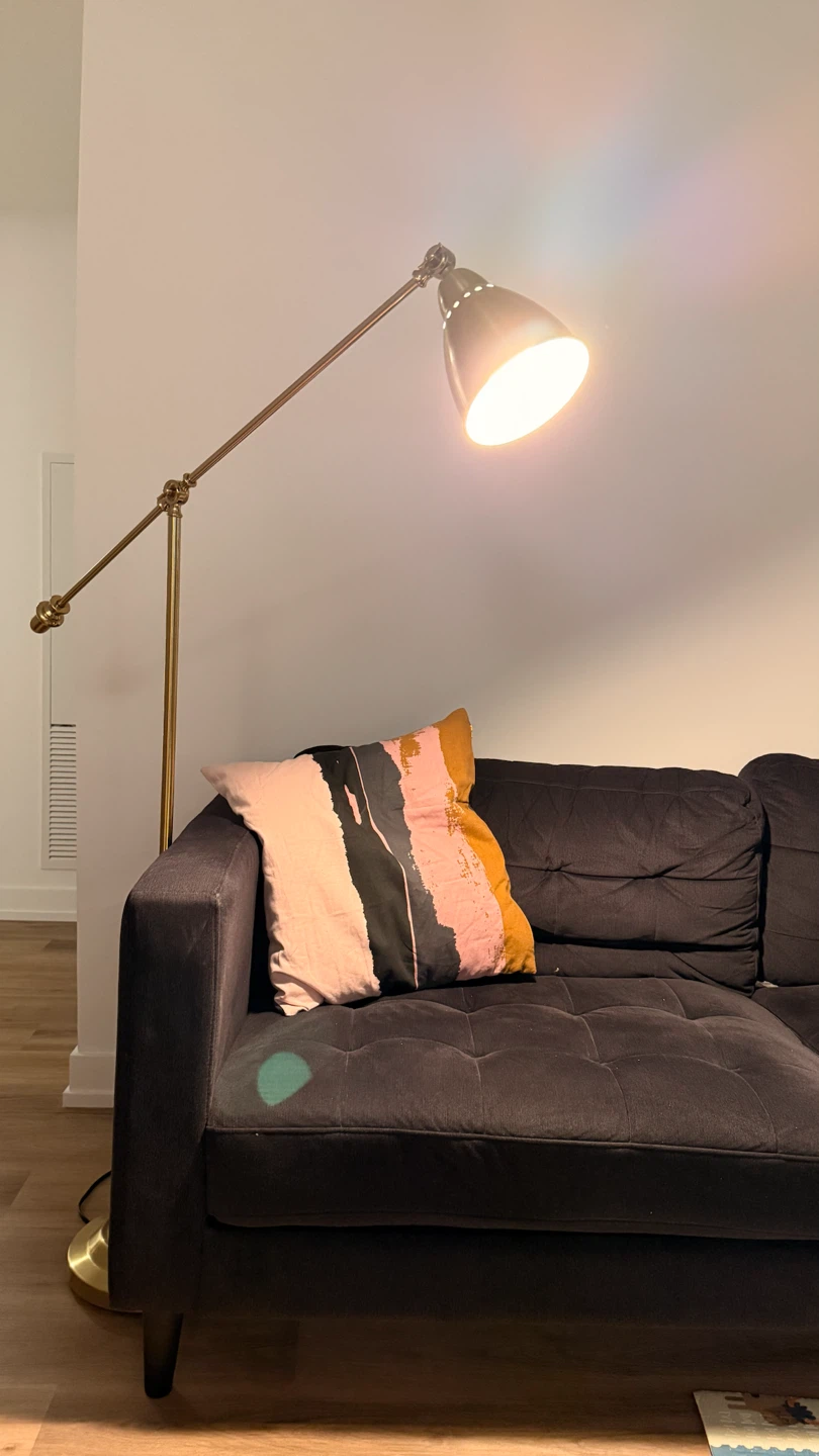 IKEA BAROMETER Floor/Reading Lamp, Brass-Colour - photo 3