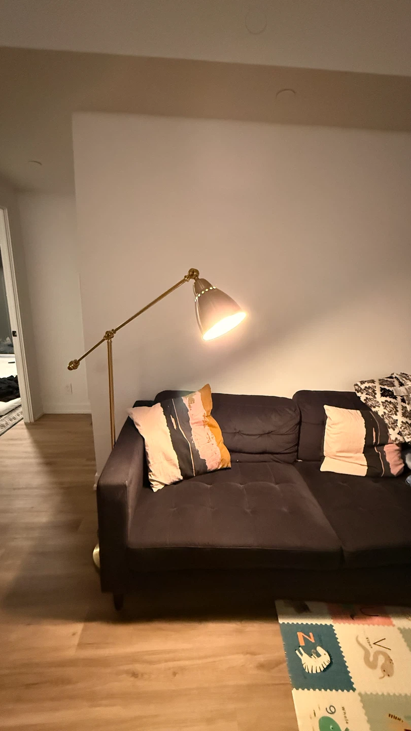 IKEA BAROMETER Floor/Reading Lamp, Brass-Colour - photo 4