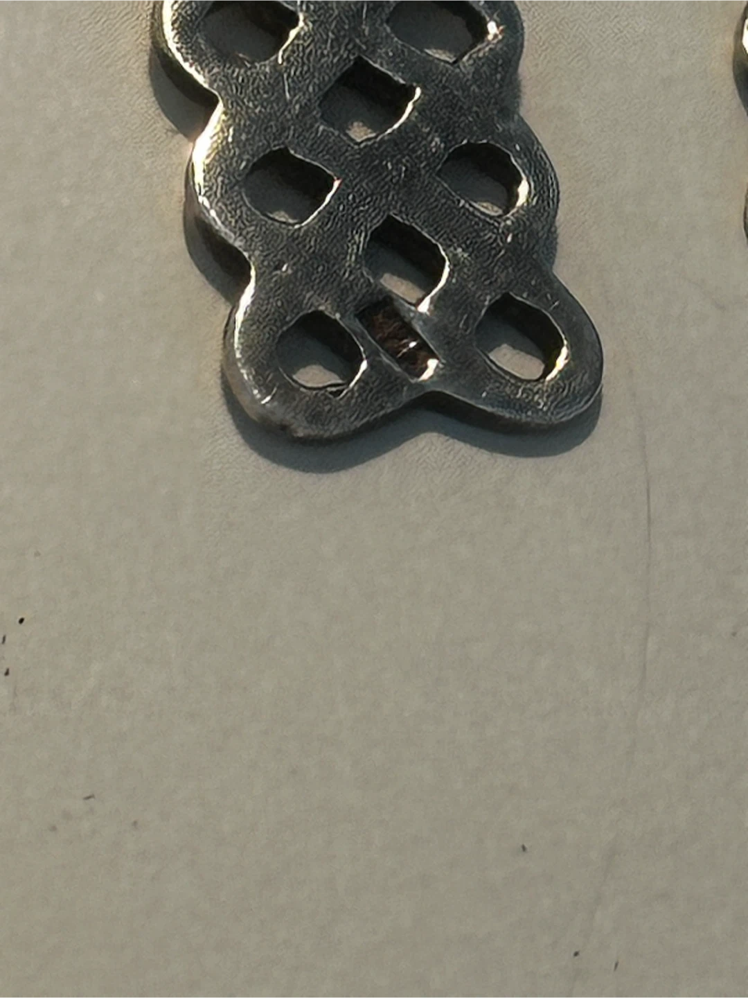 Vintage 925 Sterling Silver Celtic Knot Drop Earrings - photo 3