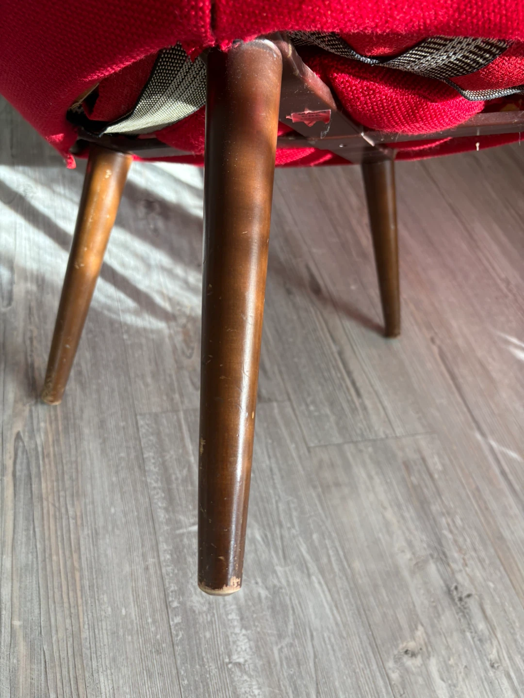 Vintage Mid-Century Modern Red Accent Chair - photo 5
