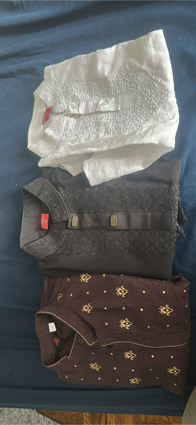 Set of 3 baby Boys Traditional Shirts