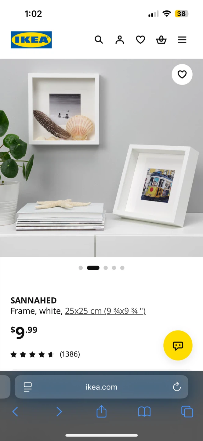 IKEA Picture Frame 23x23cm White x 2 - photo 4