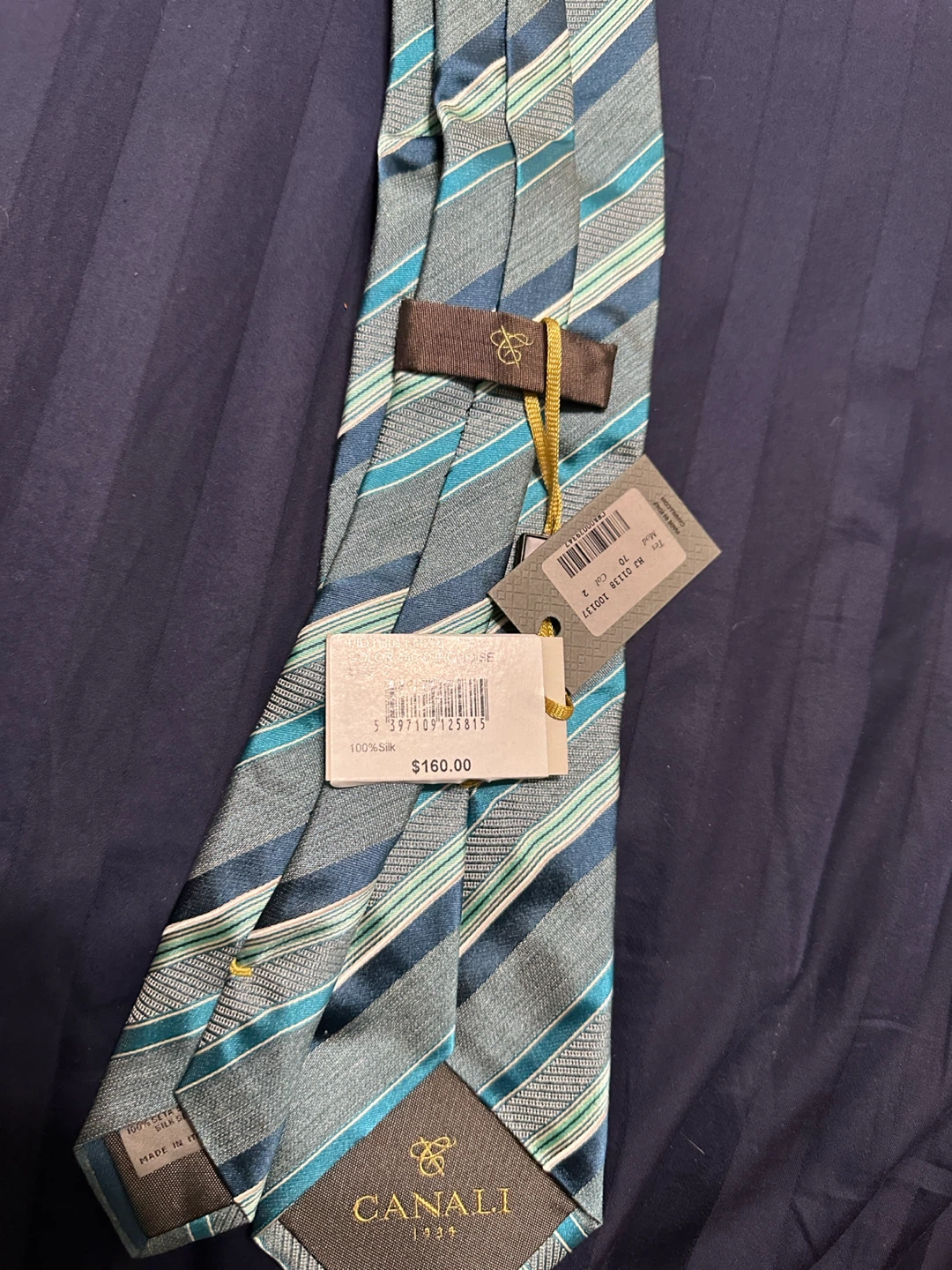 Canali Silk Tie in Turquoise - photo 2