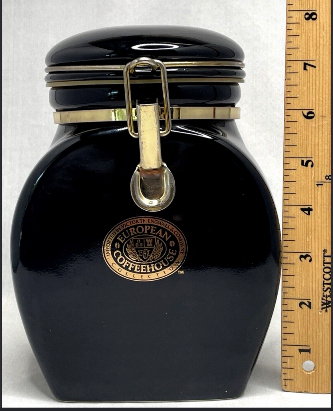 Vintage European Coffeehouse Collection Black Canister - photo 4