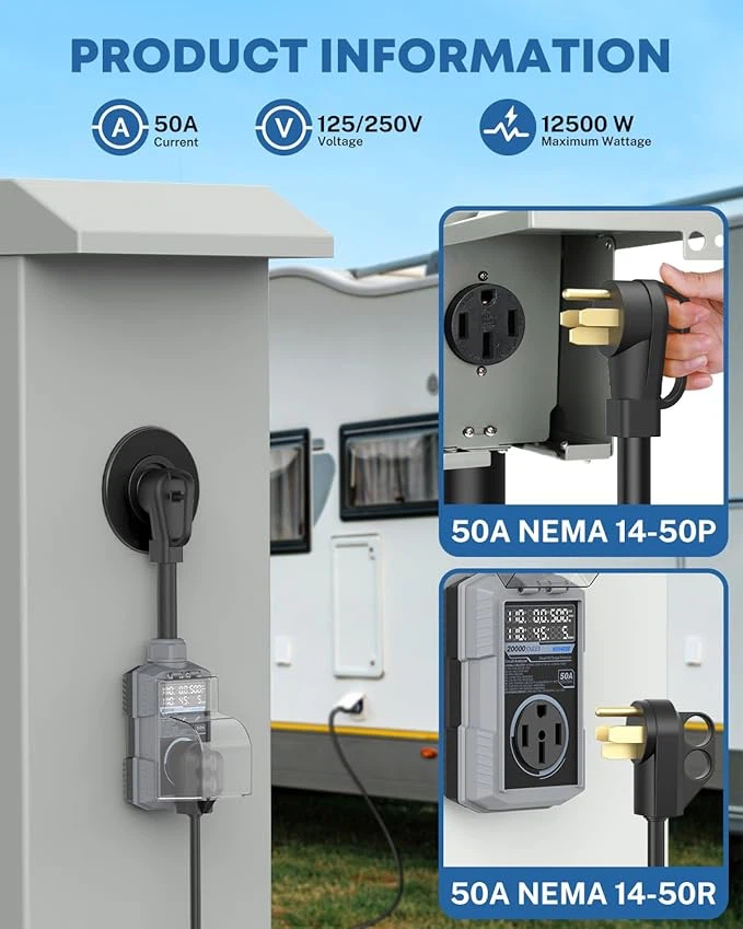 Kohree 50A Smart RV Surge Protector - photo 3