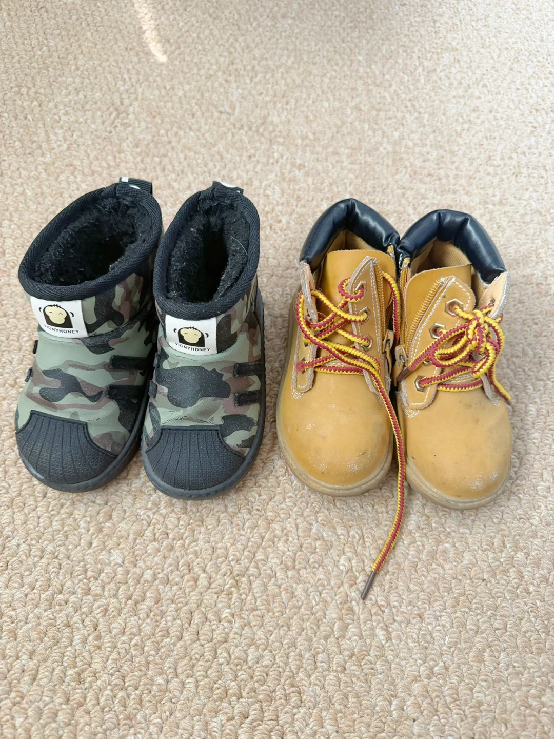 Two pairs of toddler boots