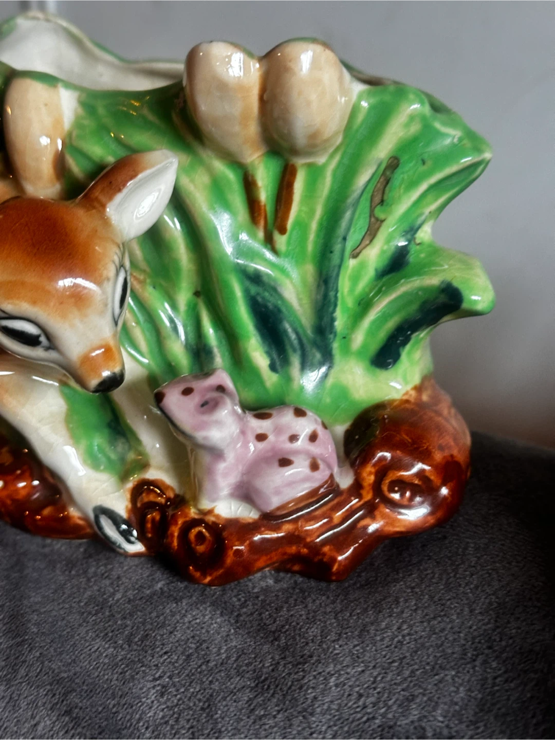Vintage ceramic deer planter - photo 2