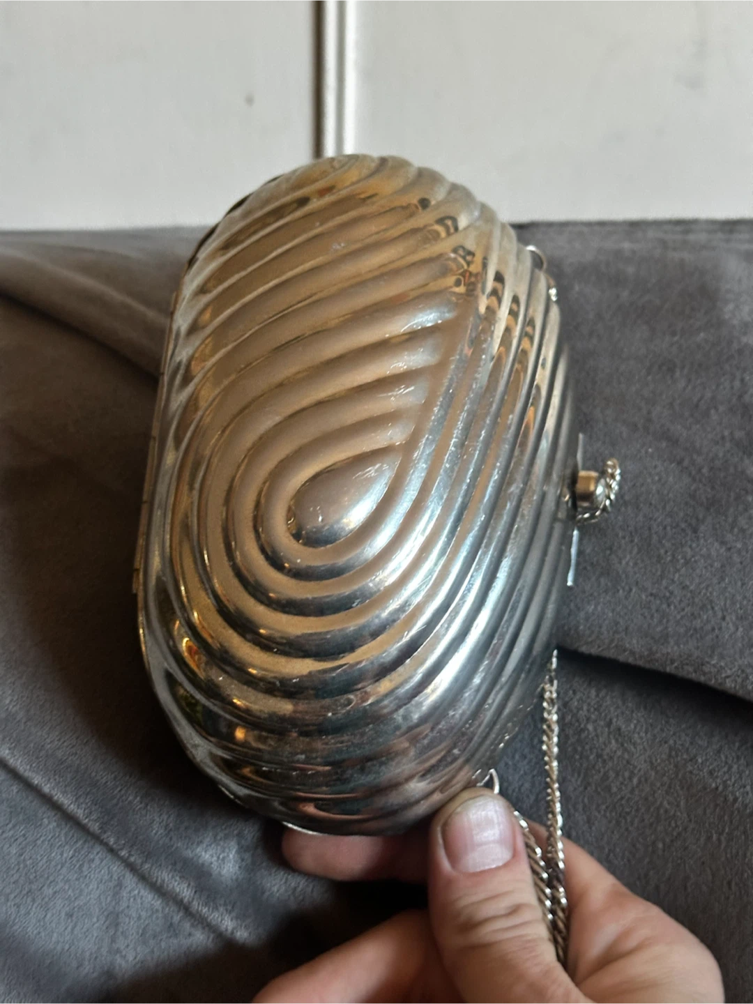 Vintage nautical clamshell metal purse - photo 4