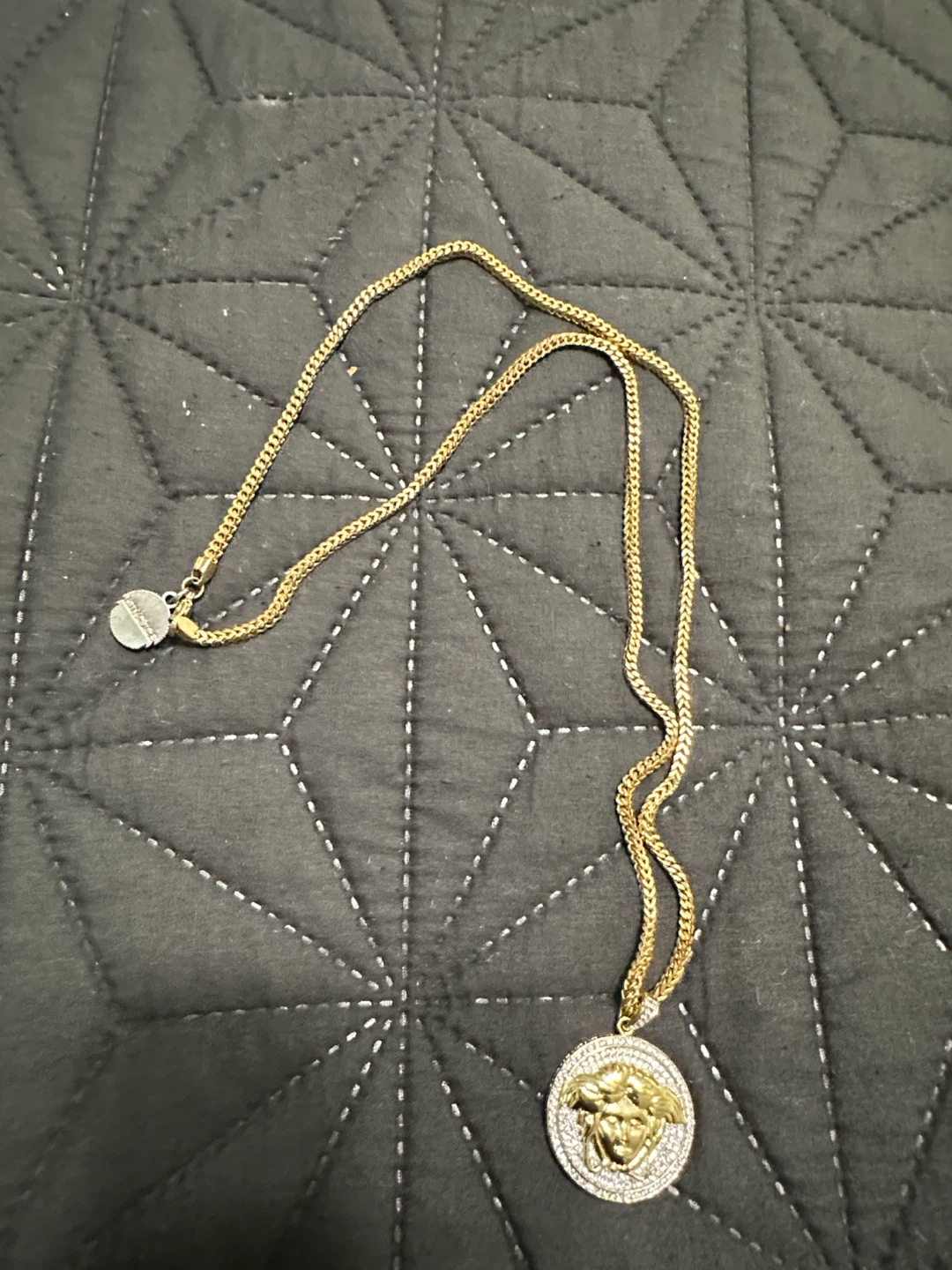 King Ice Medusa Medallion Necklace