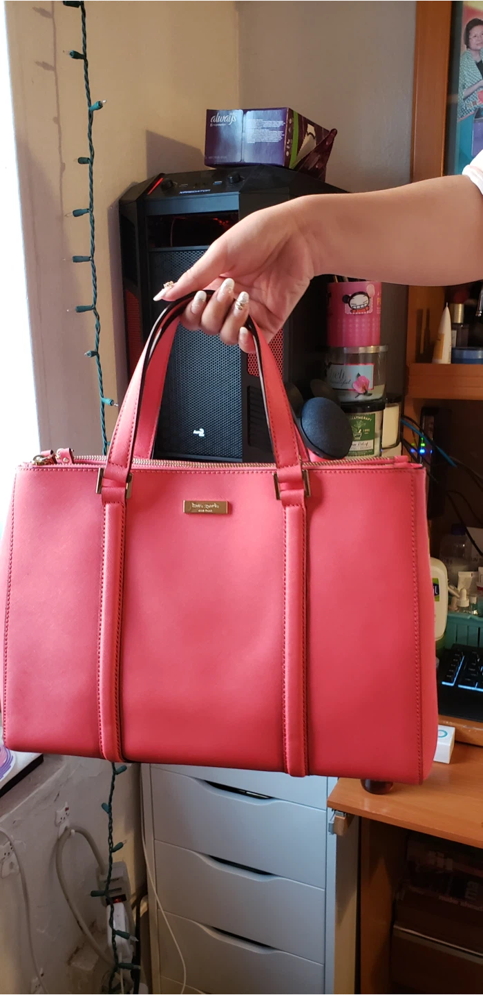 Kate Spade Coral Saffiano Leather Satchel