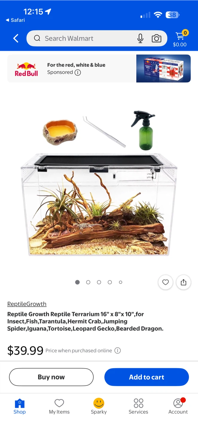 Reptile Growth Polycarbonate Terrarium
