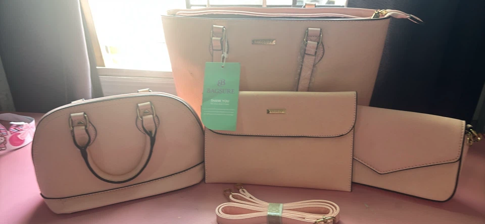 Bagsure Pink Handbag Set
